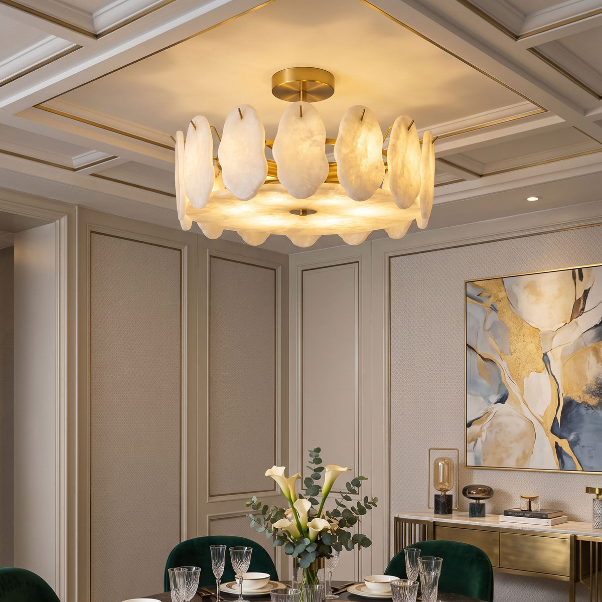 Bria Flush Mount Ceiling Light mounted on a ceiling